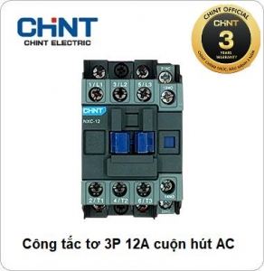 Công tắc tơ NXC CHINT 3P 12A 380VAC, 220VAC
